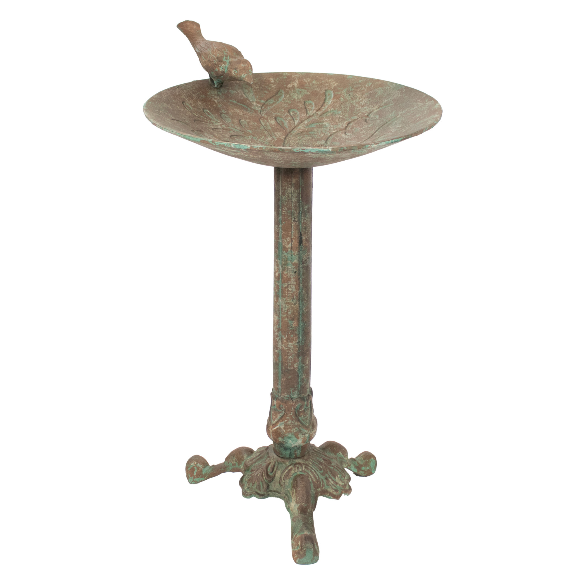 Sunnydaze Decor, Ivy and Sage Bird Bath - Rustic Patina, Model# NOB-080
